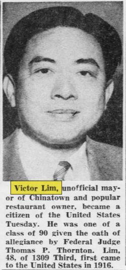 Victor Lims - Aug 1950 Article (newer photo)